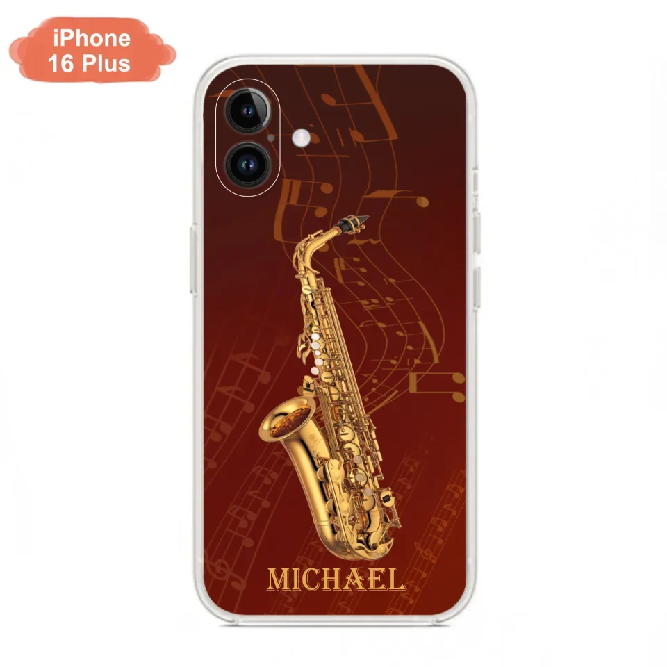 Custom Personalized Saxophone Phone Case For iPhone, Samsung and Xiaomi