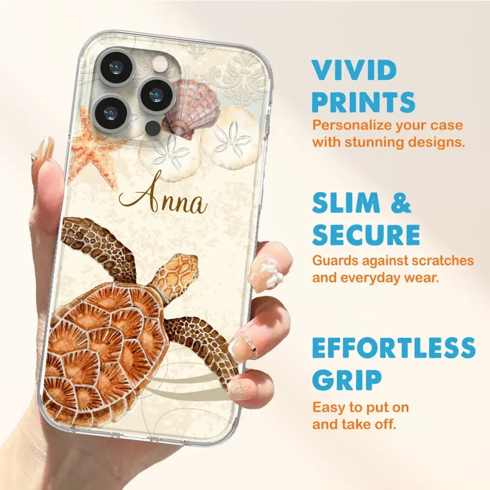 Custom Personalized Sea Turtle Phone Case - Best Gift For Turtle Lover's - Case For iPhone, Samsung and Xiaomi - DTJ0EN