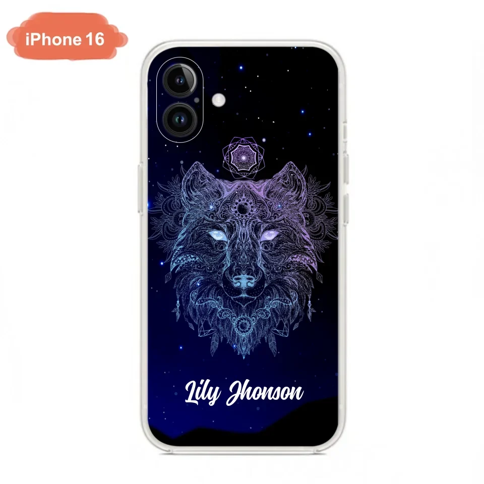 Custom Personalized Wolf Mandala Phone Case - Best Gift For Wolf Lover's - Case For iPhone, Samsung and Xiaomi - TOMO90