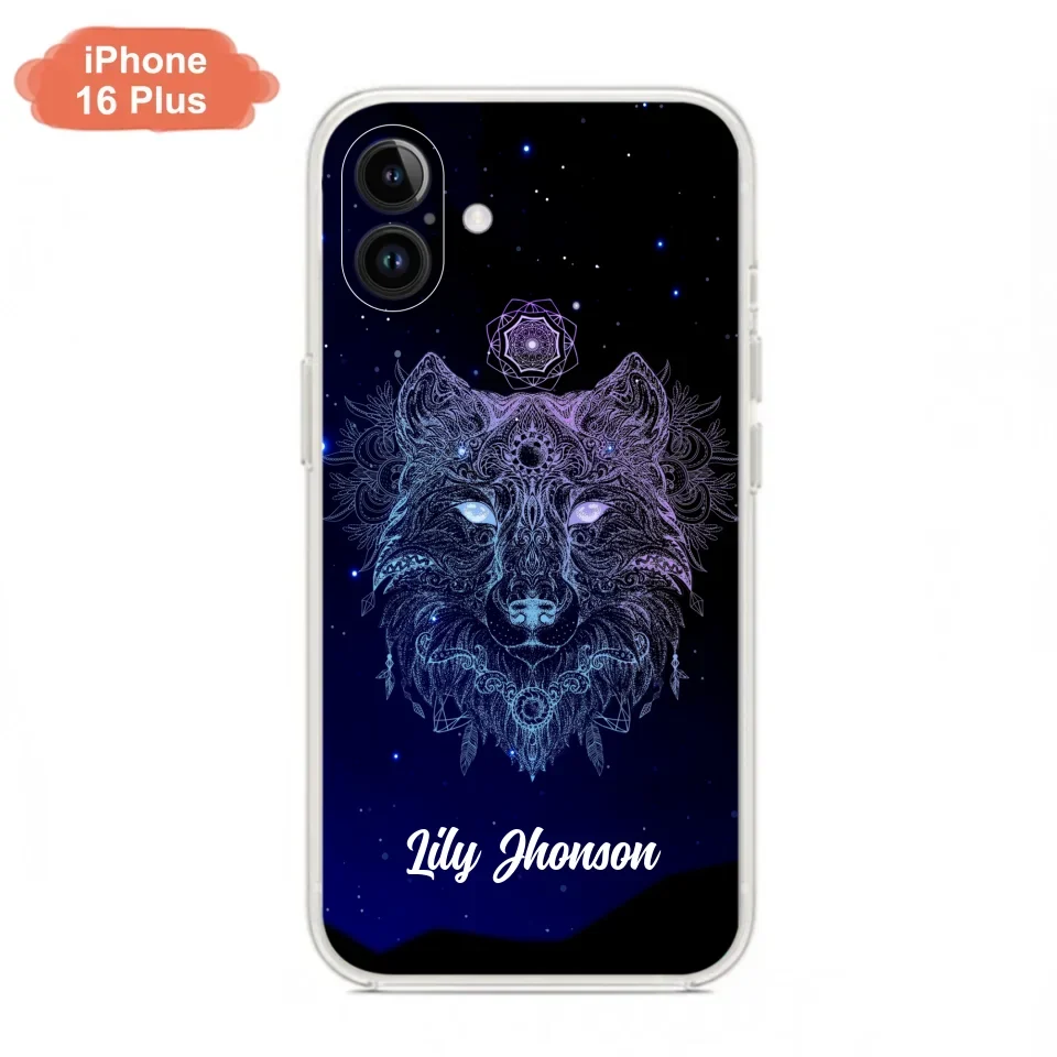 Custom Personalized Wolf Mandala Phone Case - Best Gift For Wolf Lover's - Case For iPhone, Samsung and Xiaomi - TOMO90
