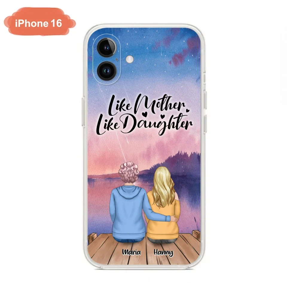 Custom Personalized Mom Phone Case - Gifts For Dog Lovers With Upto 3 Dogs - Like Mother Like Daughter