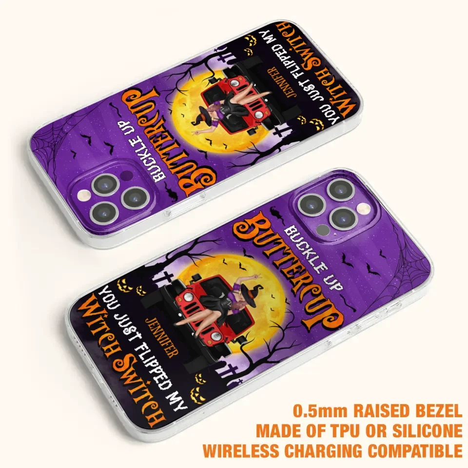 Custom Personalized Off-road Witch Phone Case - Halloween Gift Idea For Friends/Off-road Lovers - Case for iPhone & Samsung