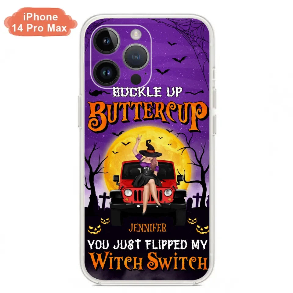 Custom Personalized Off-road Witch Phone Case - Halloween Gift Idea For Friends/Off-road Lovers - Case for iPhone & Samsung