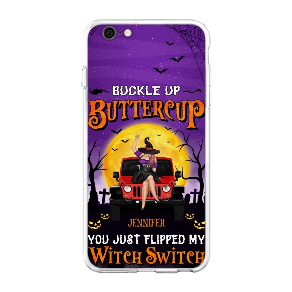 Custom Personalized Off-road Witch Phone Case - Halloween Gift Idea For Friends/Off-road Lovers - Case for iPhone & Samsung