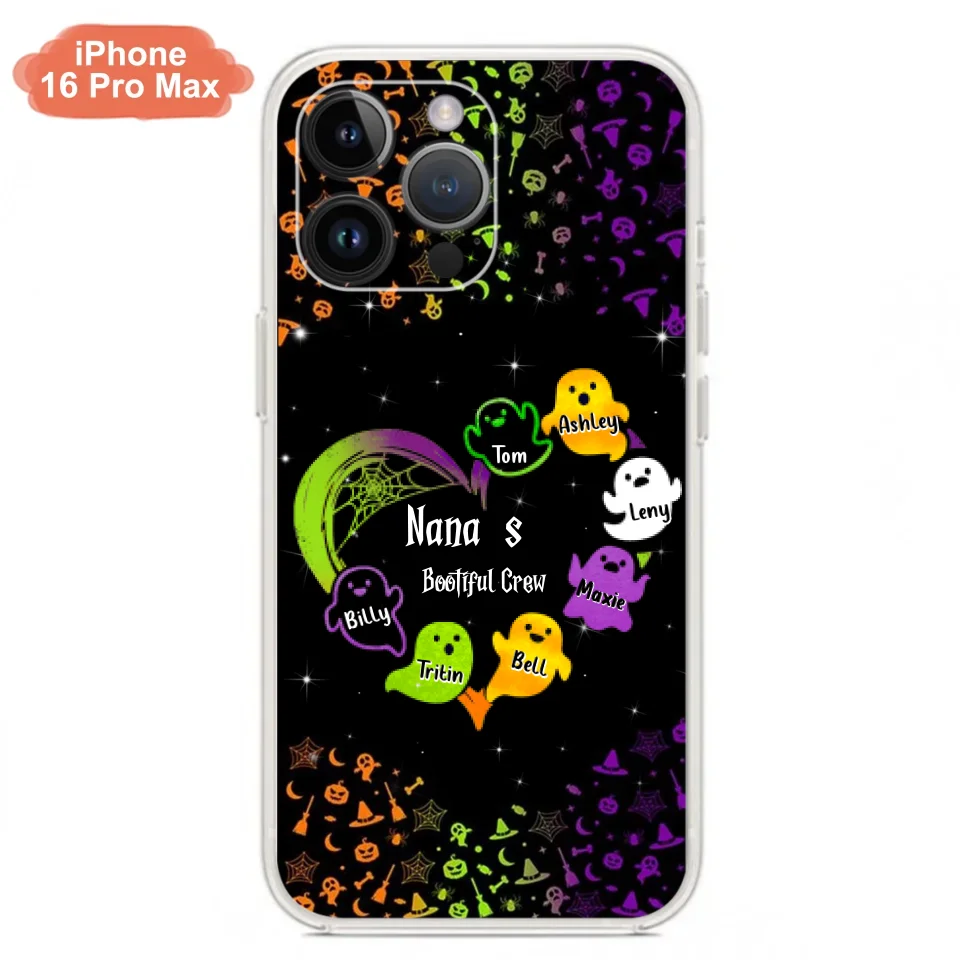Custom Personalized Nana's Bootiful Crew iPhone/Samsung Case - Halloween gift for Grandma - Up to 7 Grandkids