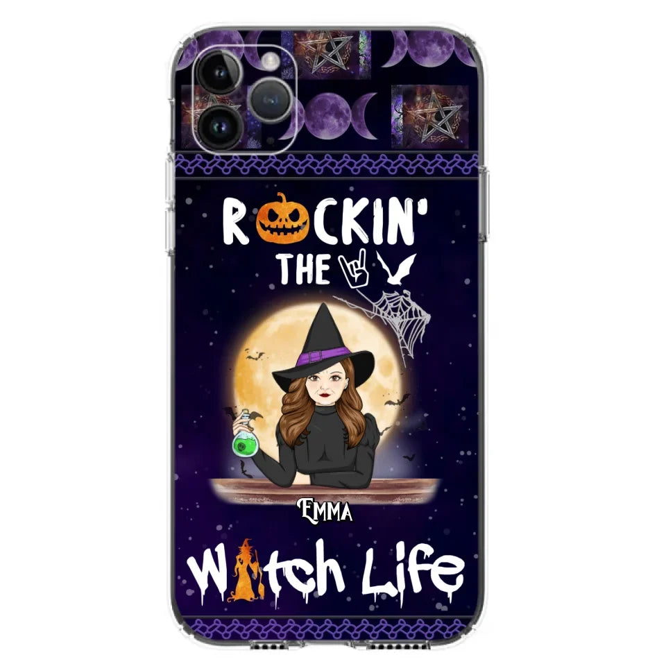 Custom Personalized Witch Phone Case - Halloween Gift Idea - Rockin' The Witch Life - Case For iPhone/Samsung