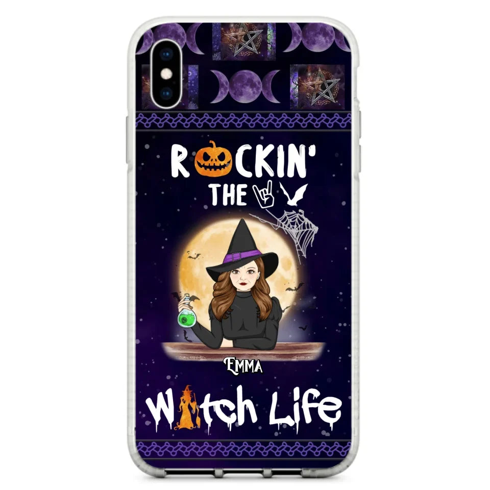 Custom Personalized Witch Phone Case - Halloween Gift Idea - Rockin' The Witch Life - Case For iPhone/Samsung