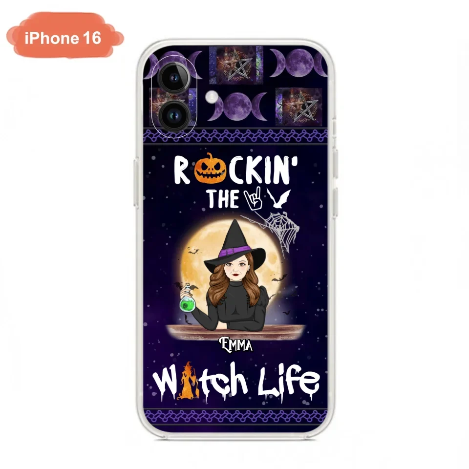 Custom Personalized Witch Phone Case - Halloween Gift Idea - Rockin' The Witch Life - Case For iPhone/Samsung