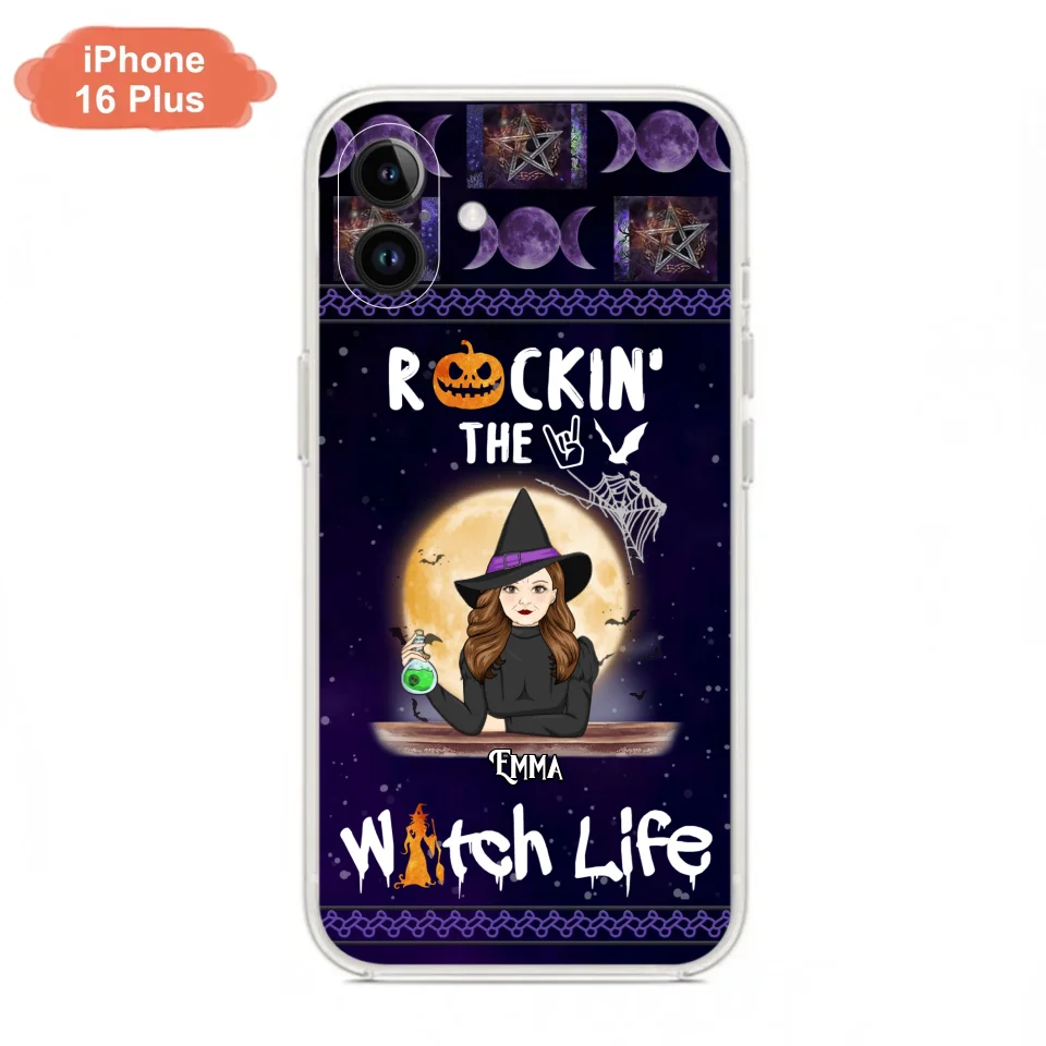Custom Personalized Witch Phone Case - Halloween Gift Idea - Rockin' The Witch Life - Case For iPhone/Samsung