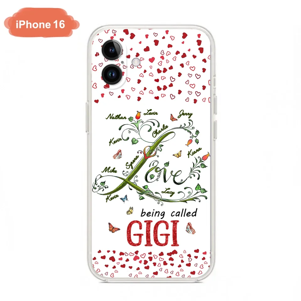 Custom Personalized Grandma Phone Case - Upto 10 Kids - Mother's Day Gift Idea For Grandma - Love Being Called Grandma