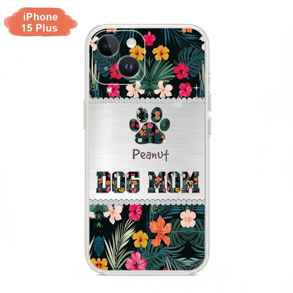 Personalized Custom Phone Case Dog Mom Met Pattern - Gifts Idea For Dog Lover - Dog Mom - Case For Iphone & Samsung