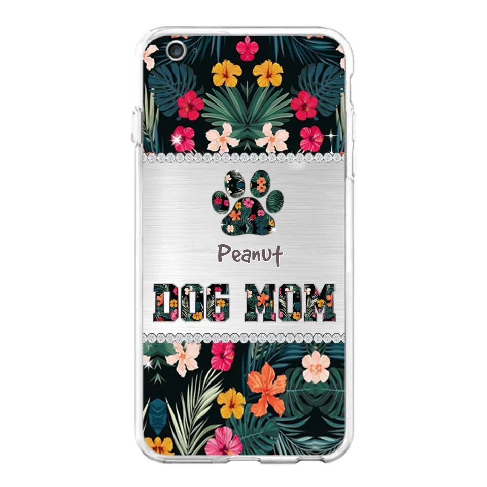Personalized Custom Phone Case Dog Mom Met Pattern - Gifts Idea For Dog Lover - Dog Mom - Case For Iphone & Samsung