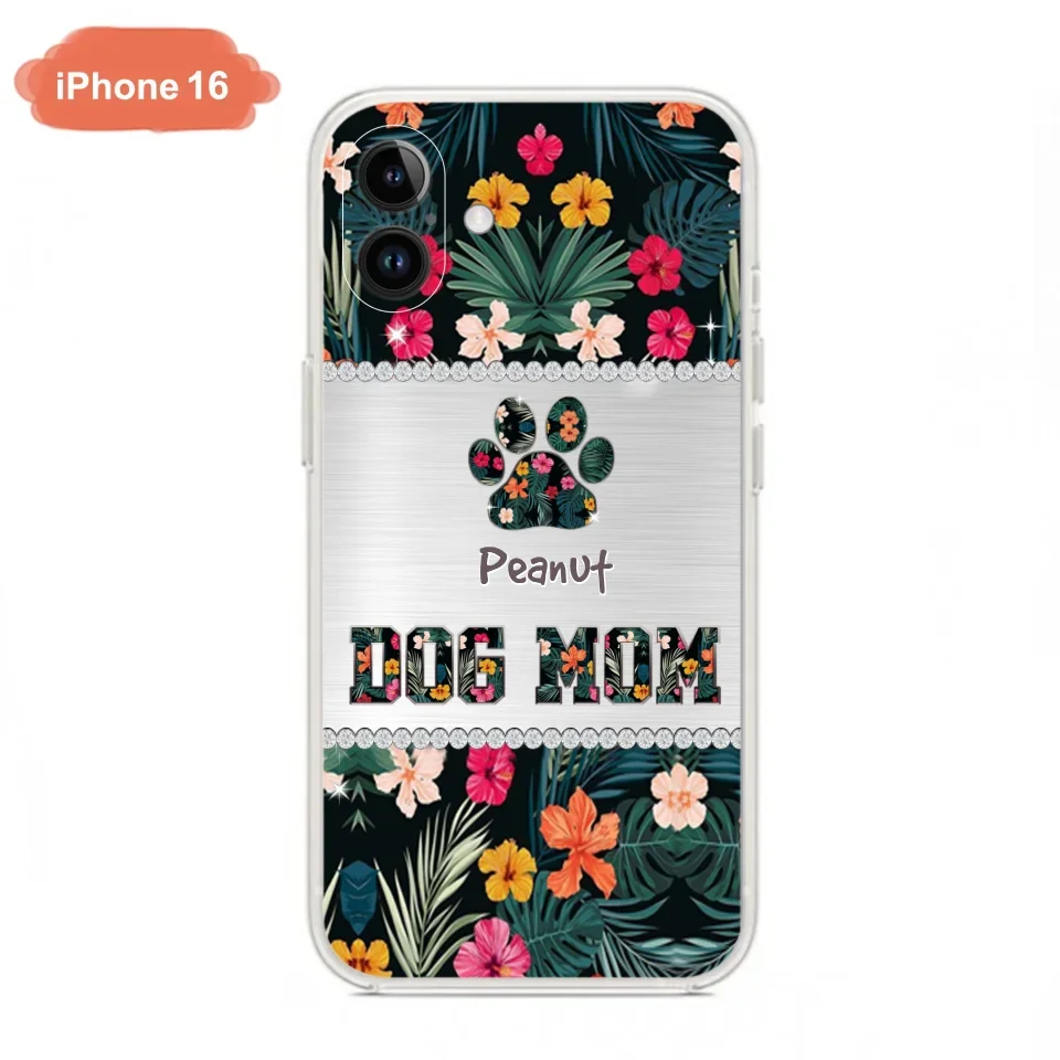 Personalized Custom Phone Case Dog Mom Met Pattern - Gifts Idea For Dog Lover - Dog Mom - Case For Iphone & Samsung