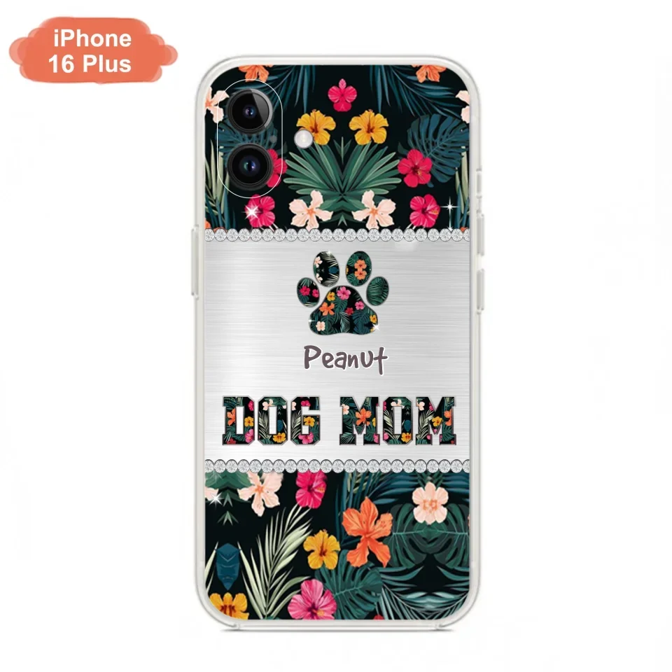Personalized Custom Phone Case Dog Mom Met Pattern - Gifts Idea For Dog Lover - Dog Mom - Case For Iphone & Samsung