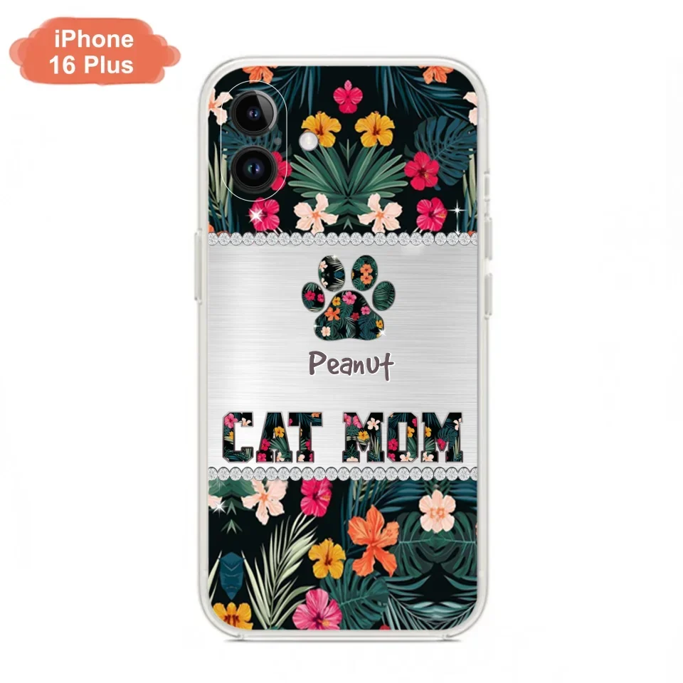 Personalized Custom Phone Case Cat Mom Met Pattern - Gifts Idea For Cat Lover - Cat Mom - Case For Iphone & Samsung