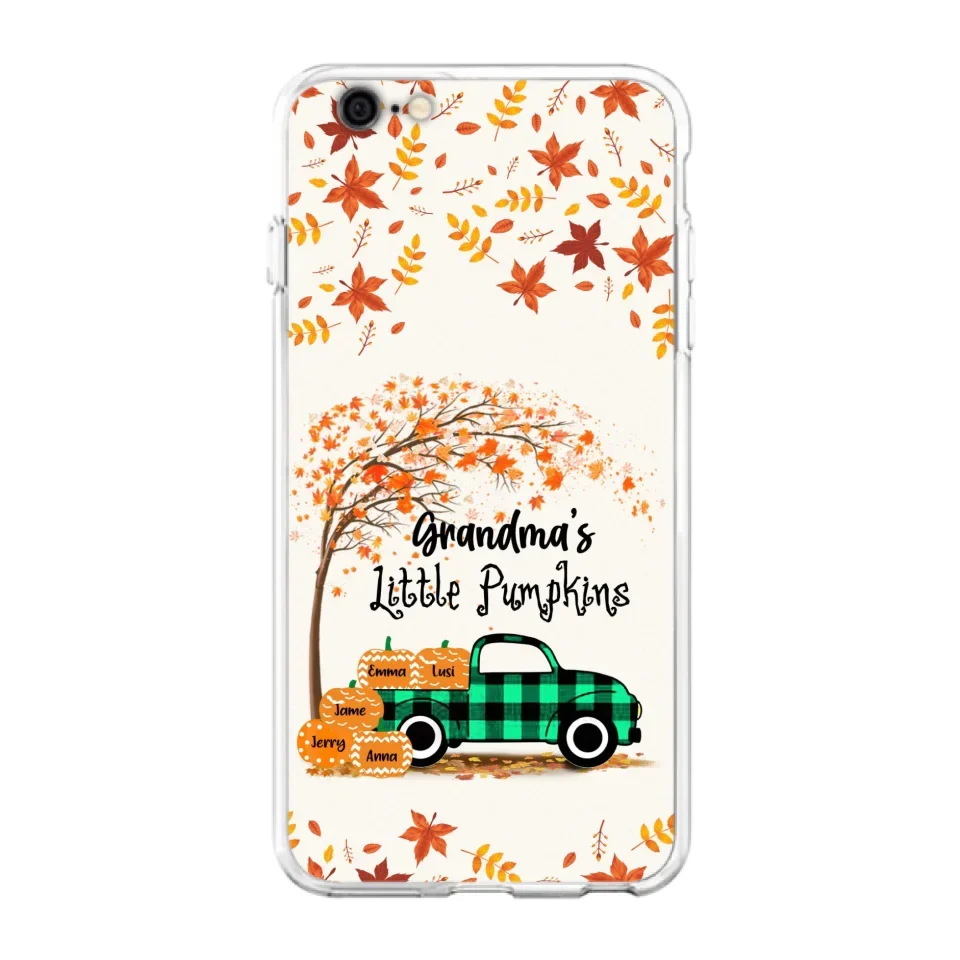 Custom Personalized Autumn Grandma's Pumpkins Phone Case - Gift For Grandma - Grandma's Little Pumpkins - Case For iPhone And Samsung