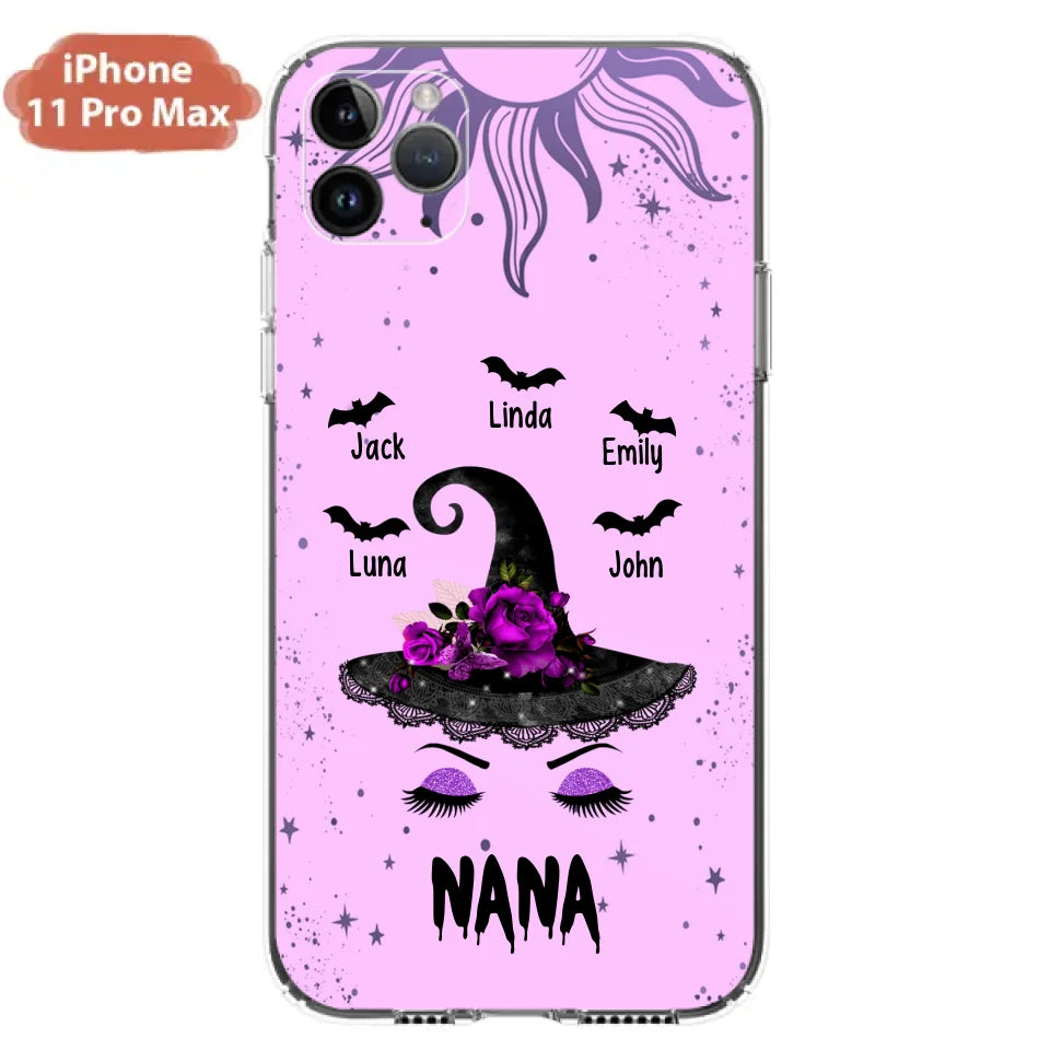 Personalized Mother Witch Phone Case - Upto 5 Kid's - Best Gift For Mother -Grandma,Gigi,Nana,Mama,Gigi