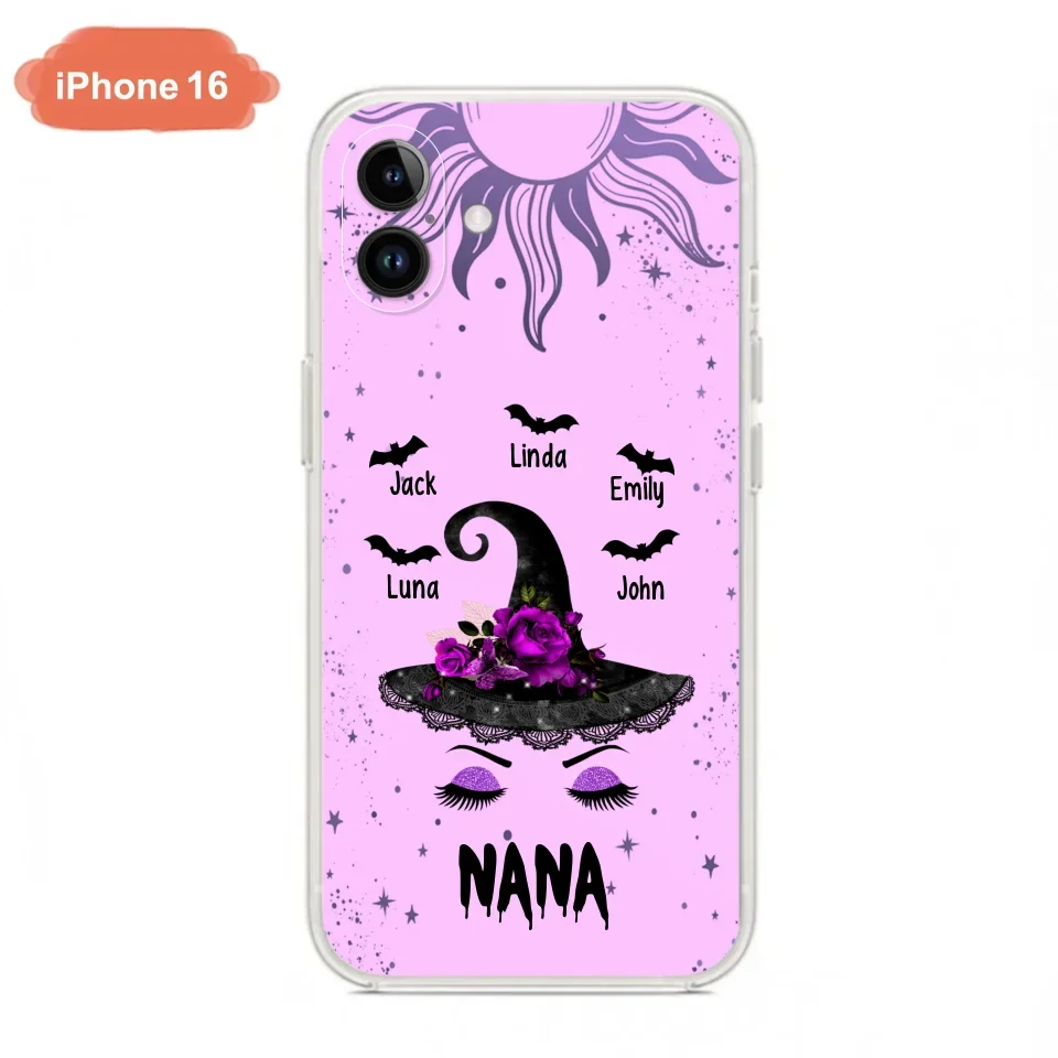 Personalized Mother Witch Phone Case - Upto 5 Kid's - Best Gift For Mother -Grandma,Gigi,Nana,Mama,Gigi