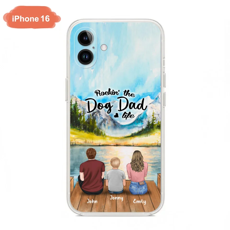 Custom Personalized Parents Pet Phone Case - Parents With 1 Kids And Upto 2 Pets - Case For iPhone And Samsung