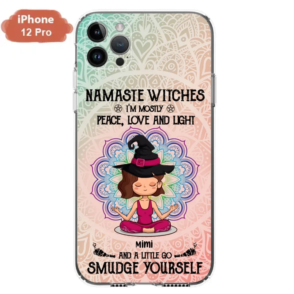 Custom Personalized Yoga Phone Case - Gift for Yoga Lovers - iPhone and Samsung Case - Namaste Witches