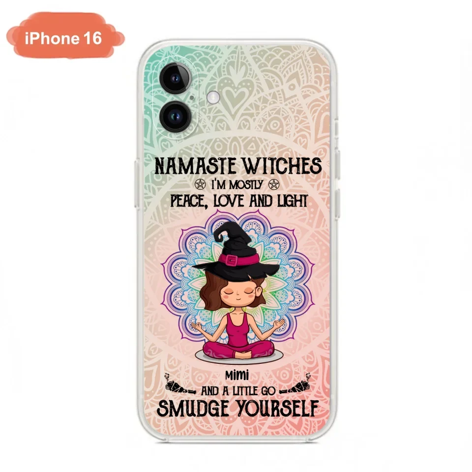 Custom Personalized Yoga Phone Case - Gift for Yoga Lovers - iPhone and Samsung Case - Namaste Witches