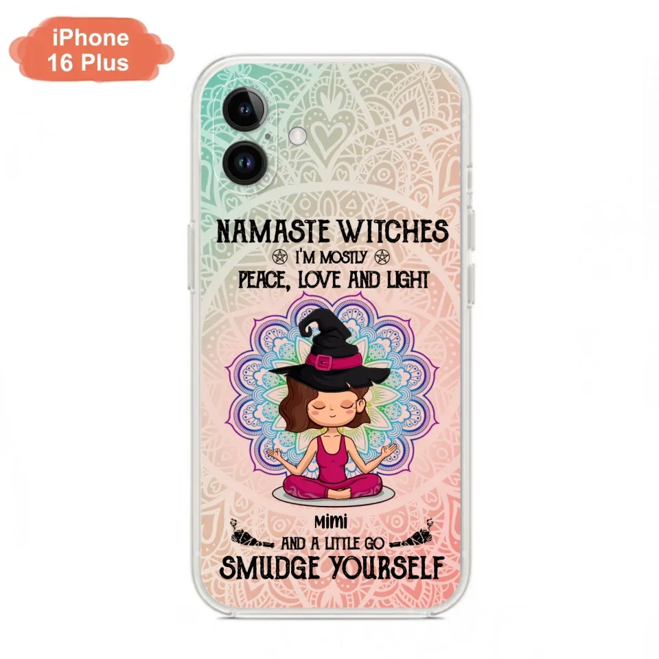 Custom Personalized Yoga Phone Case - Gift for Yoga Lovers - iPhone and Samsung Case - Namaste Witches