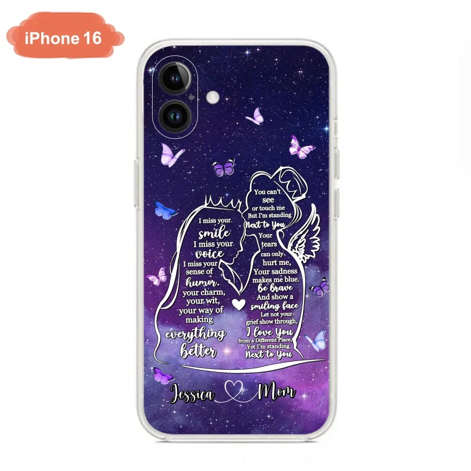 Custom Personalized Memorial Mom Phone Case - Gift Idea For Mom/Daughter - I'm Standing Next To You - Cases For iPhone & Samsung