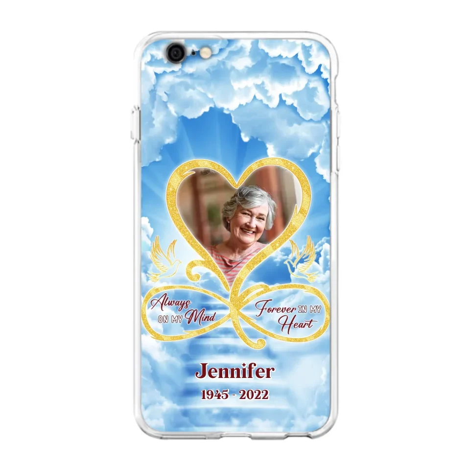 Custom Personalized Memorial Dog Phone Case - Upload Photo - Memorial Gift Idea For Dog Owners/ Dog Lovers - Your Wings Were Ready But My Heart Was Not - Case for iPhone/Samsung
