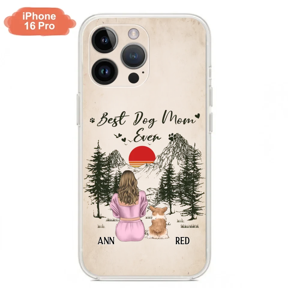 Custom Personalized Dog Mom Phone Case - Upto 4 Dogs - Mother's Day Gift Idea Dog Lovers - Best Dog Mom Ever - Case For iPhone/Samsung
