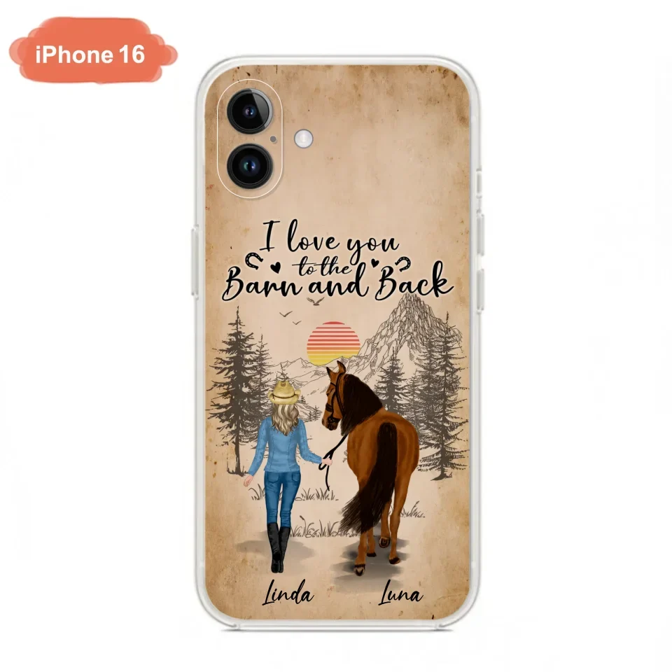 Custom Personalized Horse Girl Phone Case - Gift Idea For Horse Lovers/Girl - Upto 6 Horses - Just A Girl Who Loves Horses - Case For iPhone/Samsung