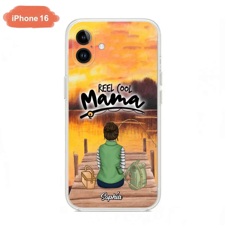 Custom Personalized Fishing Mom Phone Case - Mother's Day Gift Idea For Fishing Lovers - Reel Cool Mama - Case for iPhone/Samsung