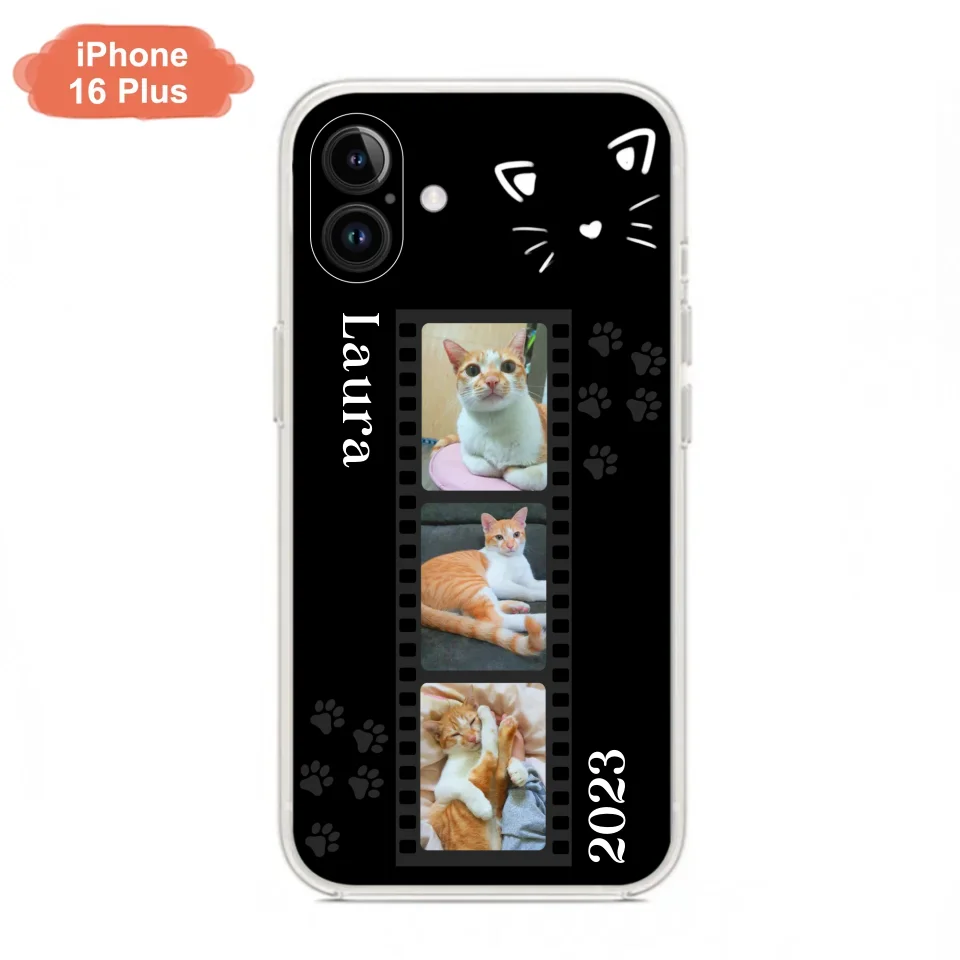 Custom Personalized Pet Photo Film iPhone/Samsung Phone Case - Gift for Cat Lovers/Birthday Gift
