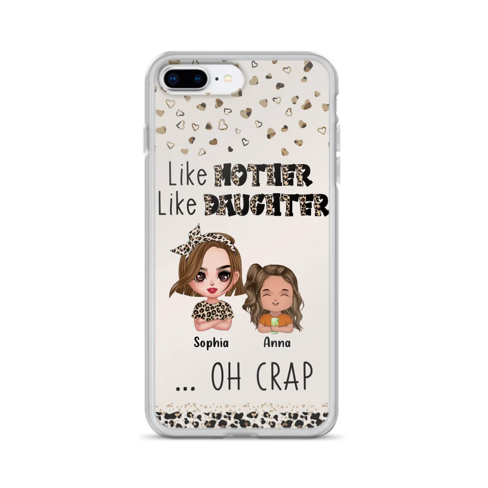 Custom Personalized Mother Phone Case - Mom With Upto 7 Children - Mother's Day Gift To Mom - Like Mother Like Daughter - Case For iPhone And Samsung