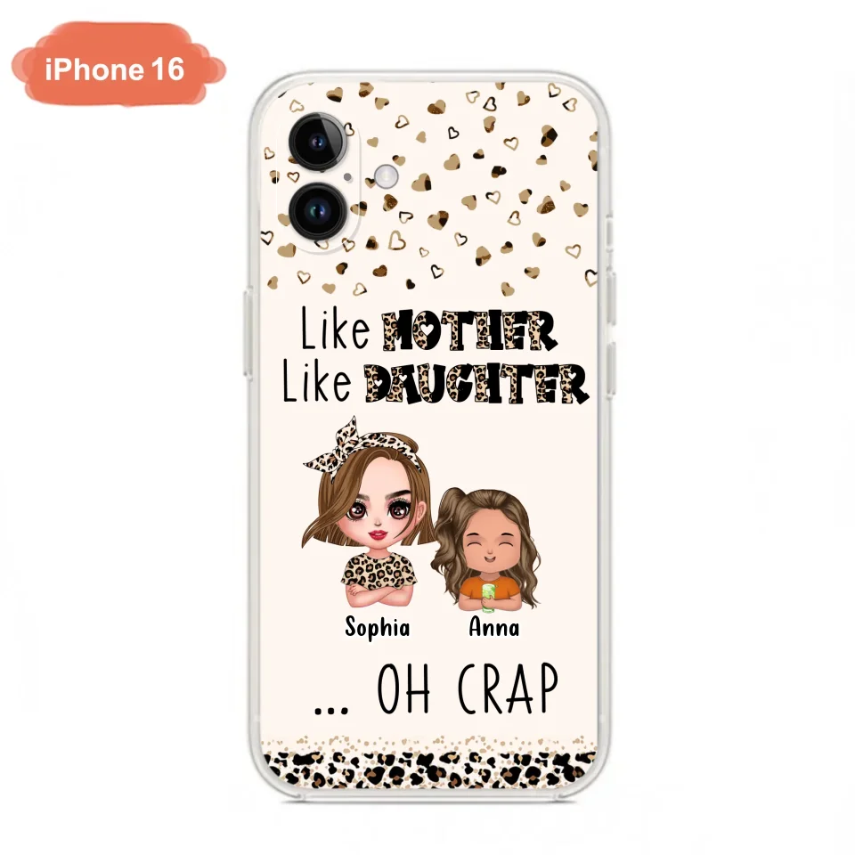 Custom Personalized Mother Phone Case - Mom With Upto 7 Children - Mother's Day Gift To Mom - Like Mother Like Daughter - Case For iPhone And Samsung