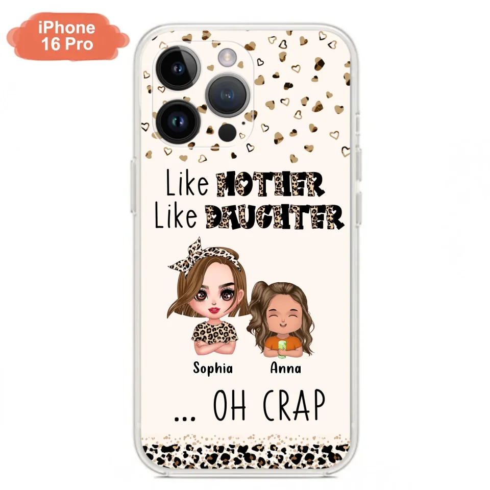 Custom Personalized Mother Phone Case - Mom With Upto 7 Children - Mother's Day Gift To Mom - Like Mother Like Daughter - Case For iPhone And Samsung