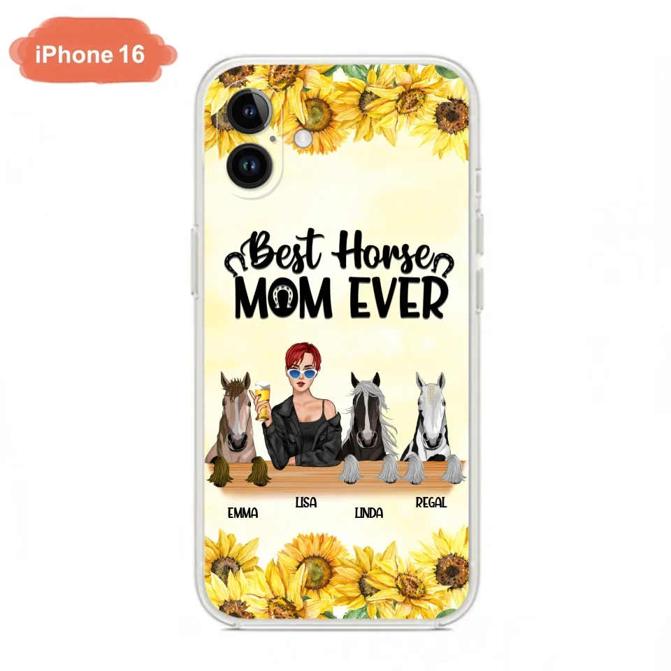 Custom Personalized Horse Mom Phone Case, Gift for Horse Lovers - Life Is Better With Horses