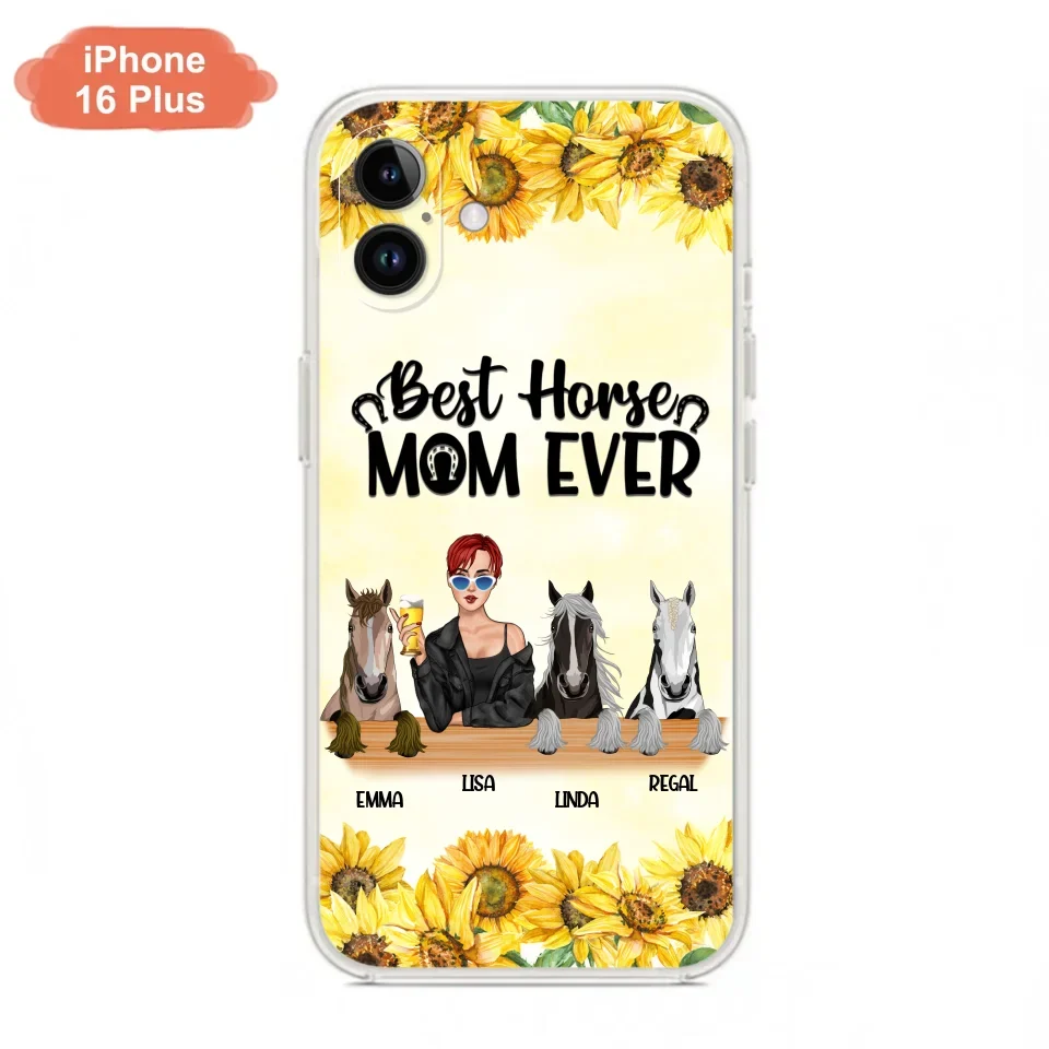 Custom Personalized Horse Mom Phone Case, Gift for Horse Lovers - Life Is Better With Horses