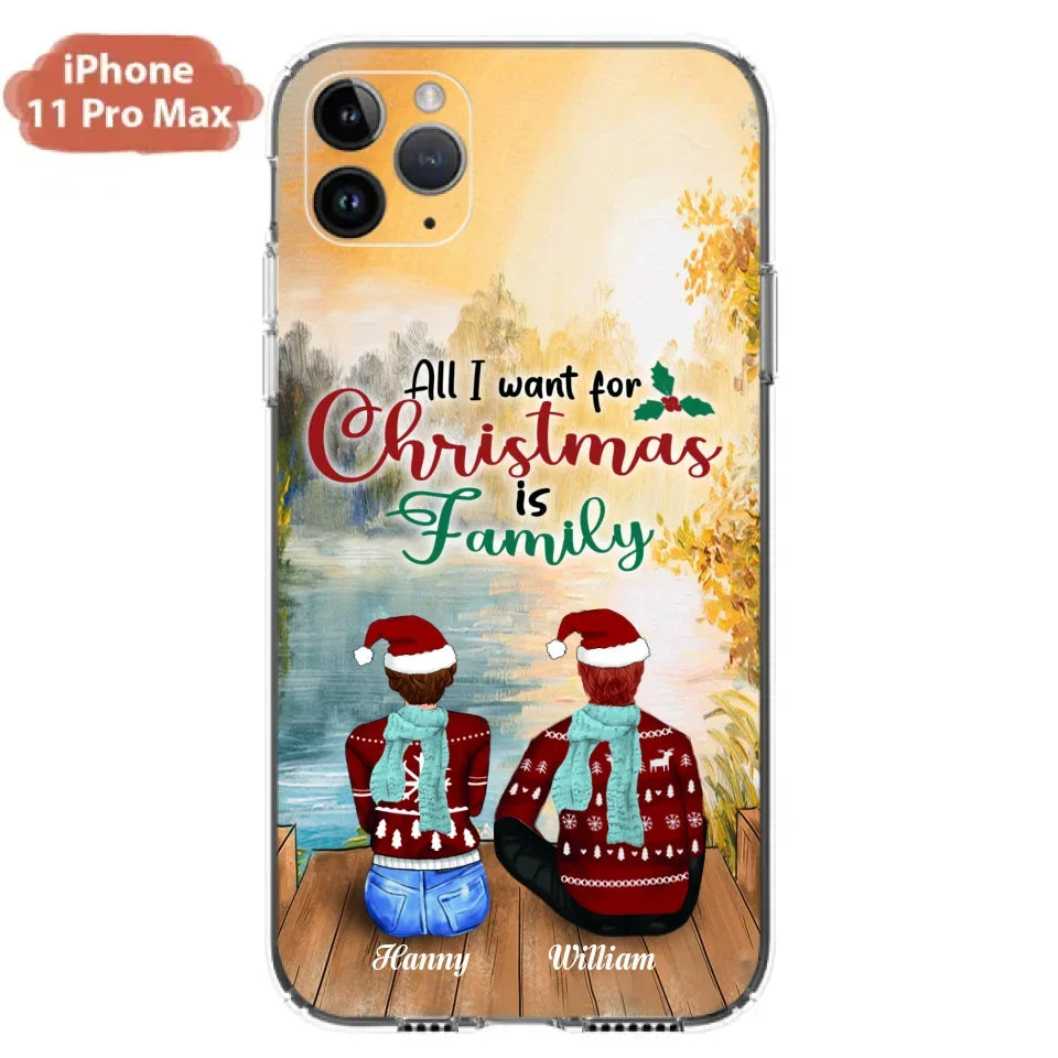 Custom Personalized Family Phone Case - Couple/ Parents With Upto 3 Kids, 3 Pets - Gift For Family - Case For iPhone And Samsung