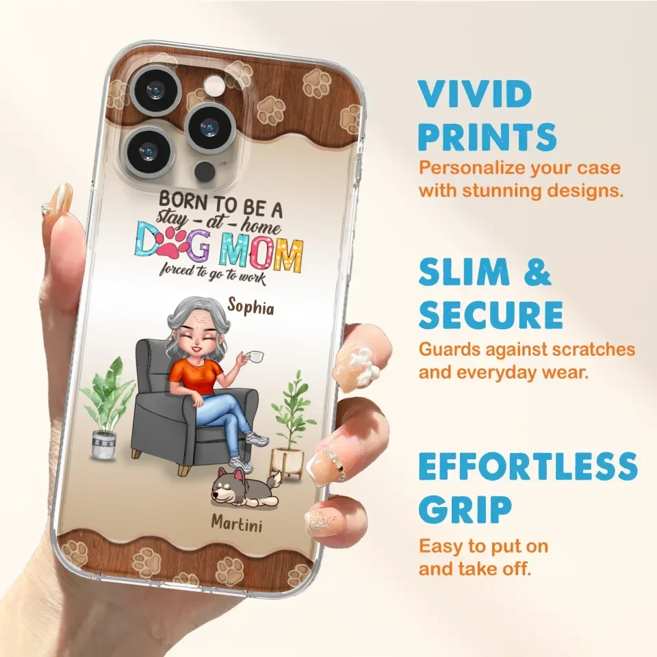 Custom Personalized Dog Mom Phone Case - Upto 4 Dogs - Retired Gift Idea For Mother - Dog Lover