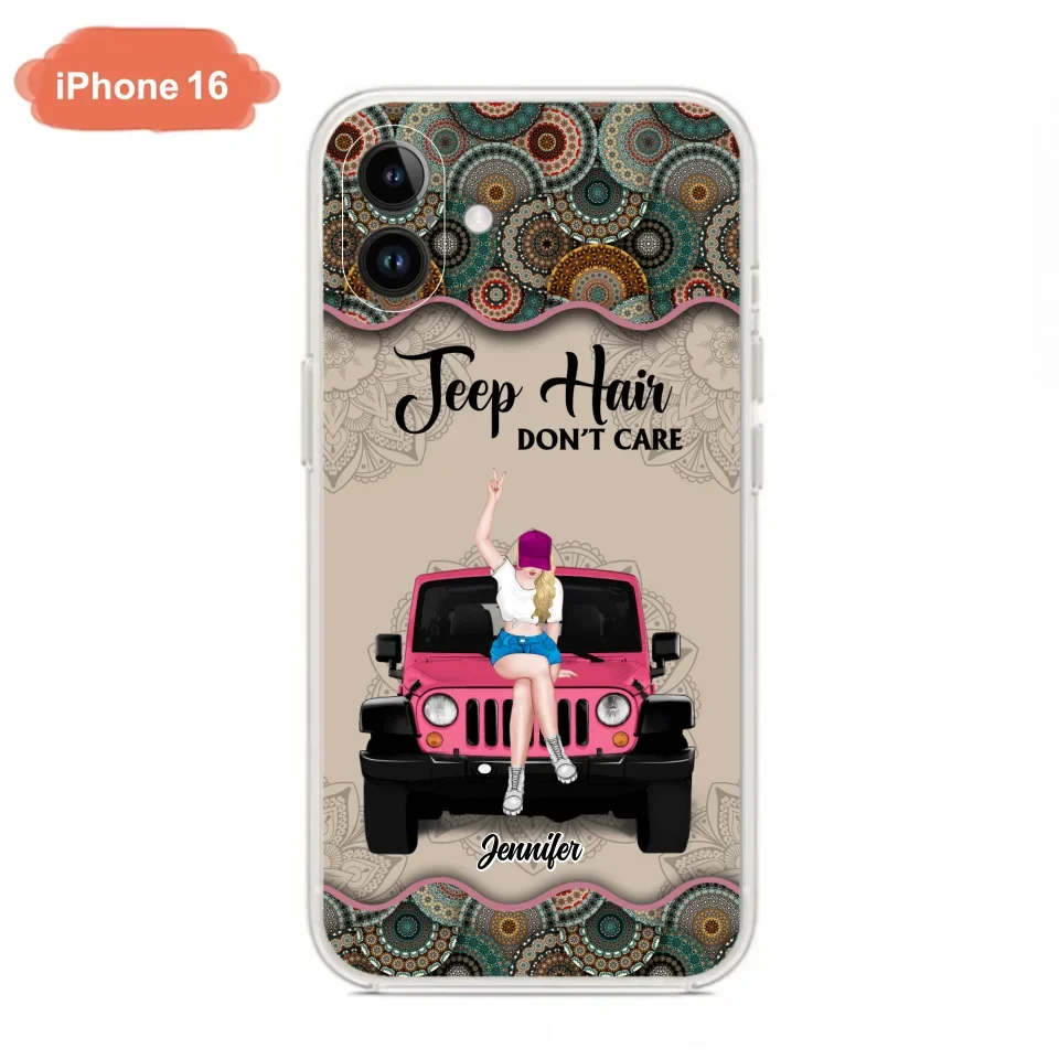 Custom Personalized Off-road Girl Phone Case - Upto 4 Dogs - Gift Idea For Dog/Off-road Lovers - Case for iPhone/Samsung