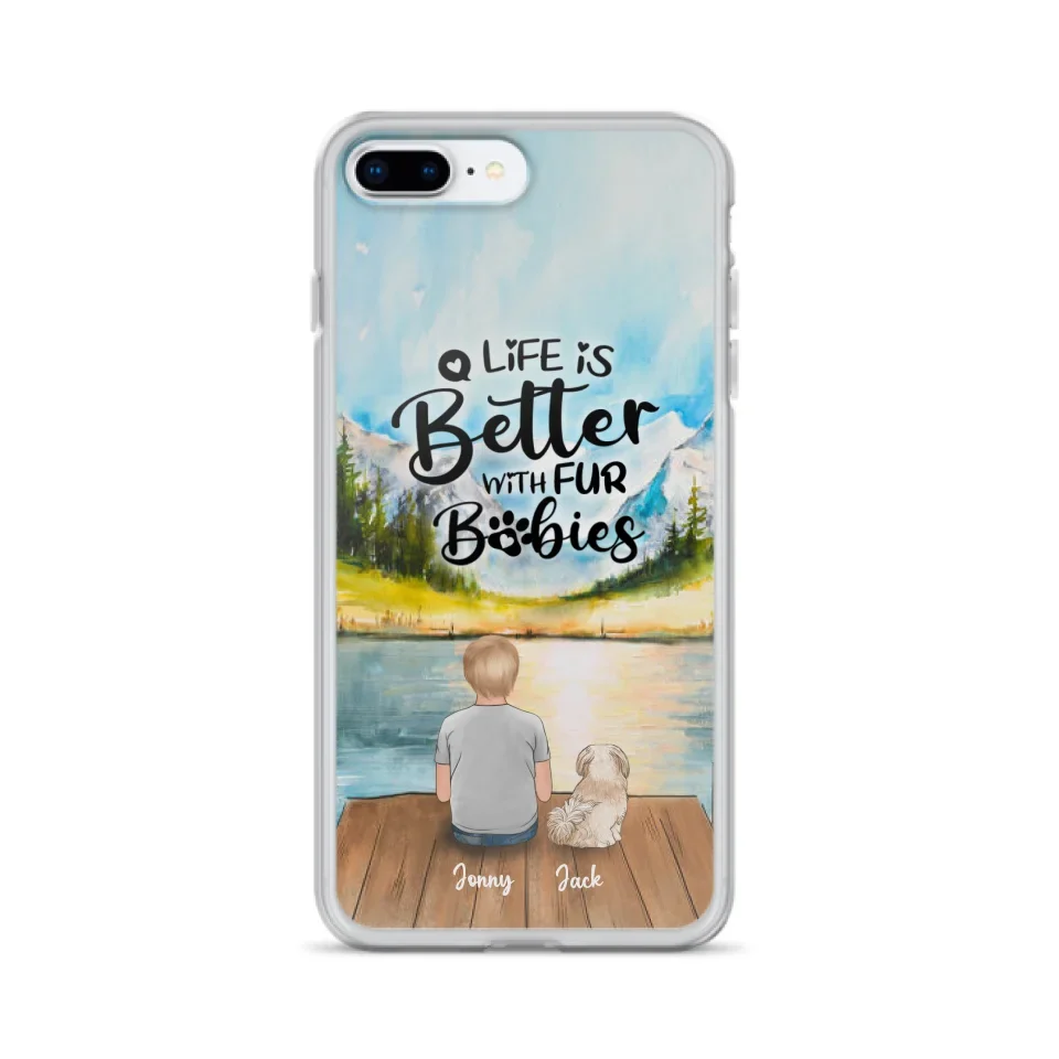 Personalized Pet Kid Phone Case - Life Is Better With Fur Babies - Case For iPhone And Samsung