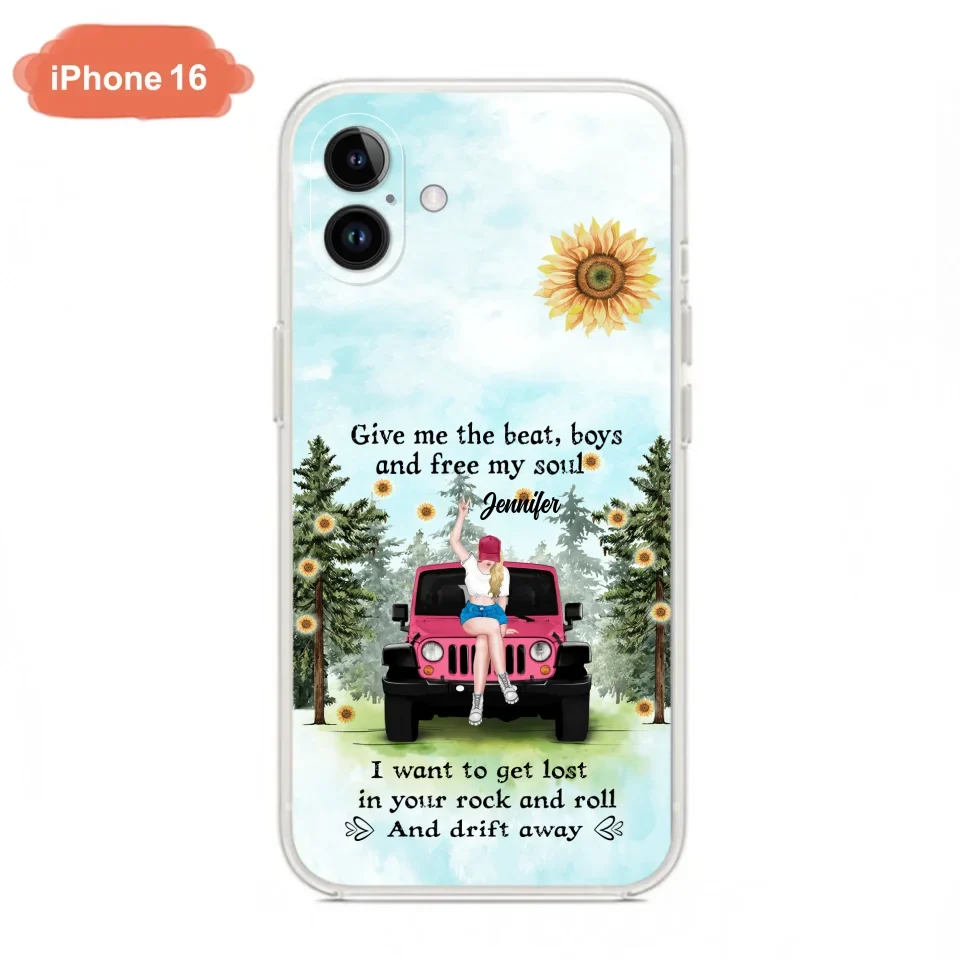 Custom Personalized Off-road Girl Phone Case - Case For iPhone and Samsung - I Want To Get Lost In Your Rock and Roll