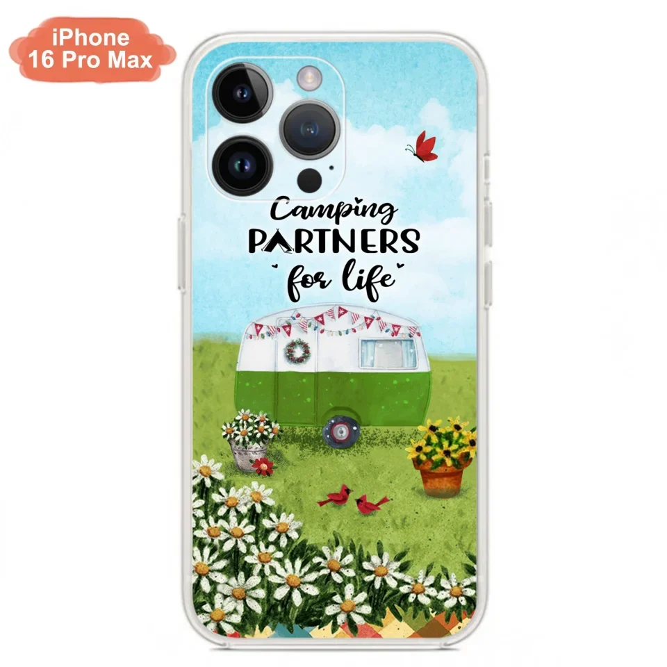Custom Personalized Happy Campers Phone Case - Gift Idea For Camping Lover - Case For iPhone And Samsung