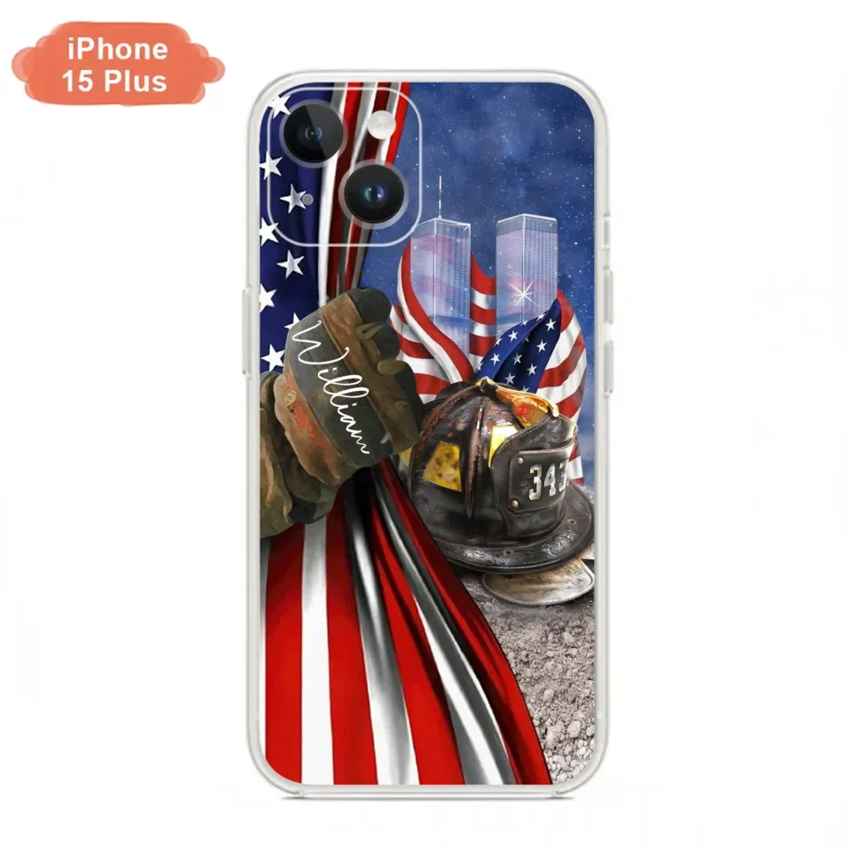 Personalized Fire Fighter Phone Case - Gift Idea For 4th Of July Day - Cases For iPhone And Samsung