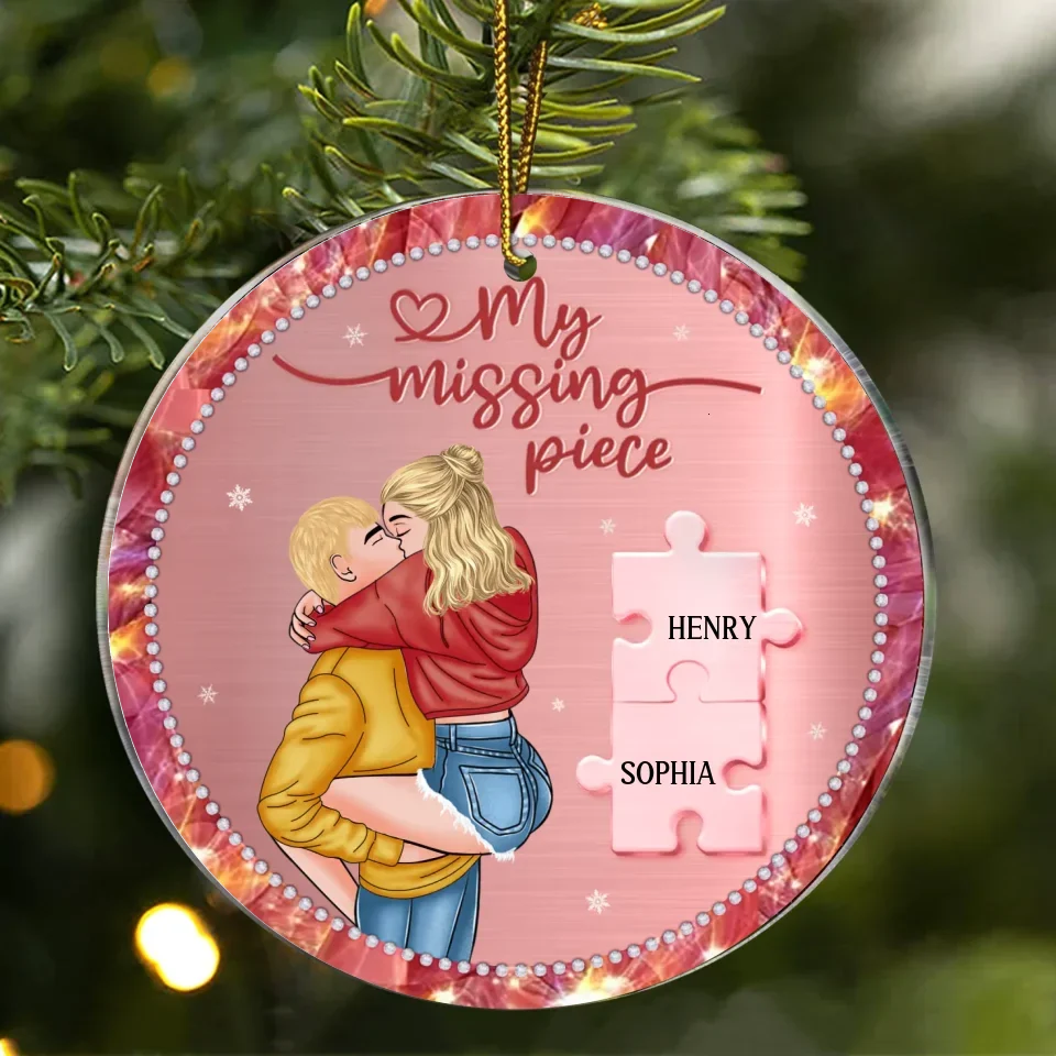 Personalized Couple Acrylic Ornament - Gift Idea For Couple/Christmas - My Missing Piece