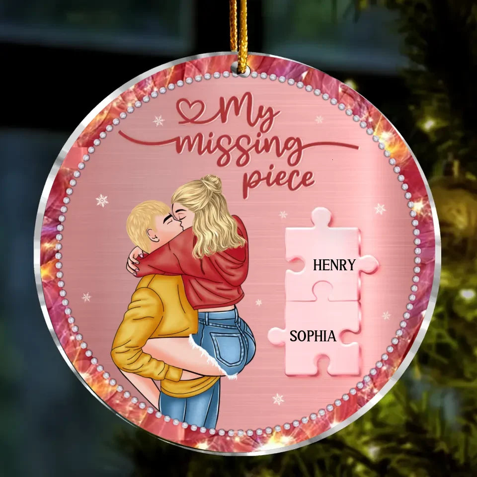 Personalized Couple Acrylic Ornament - Gift Idea For Couple/Christmas - My Missing Piece