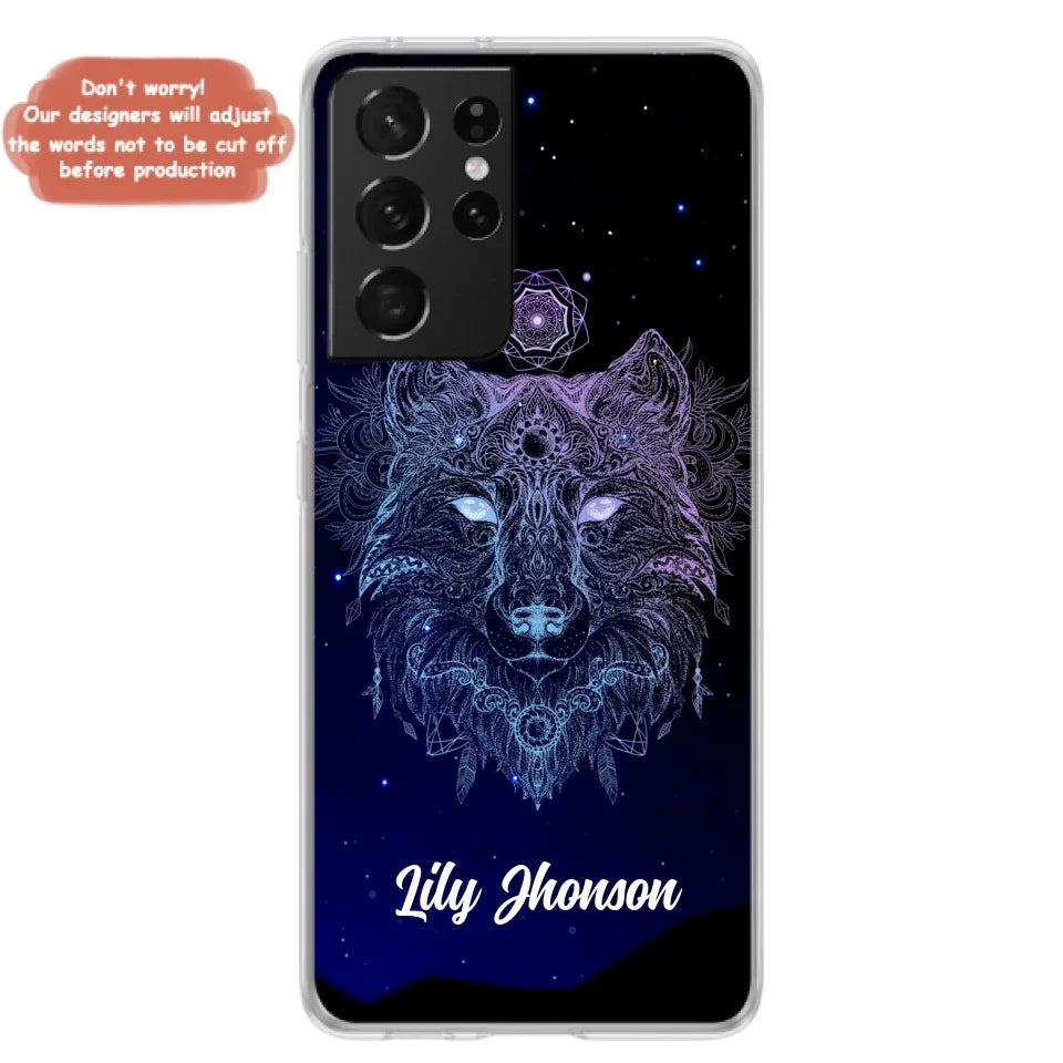 Custom Personalized Wolf Mandala Phone Case - Best Gift For Wolf Lover's - Case For iPhone, Samsung and Xiaomi - TOMO90