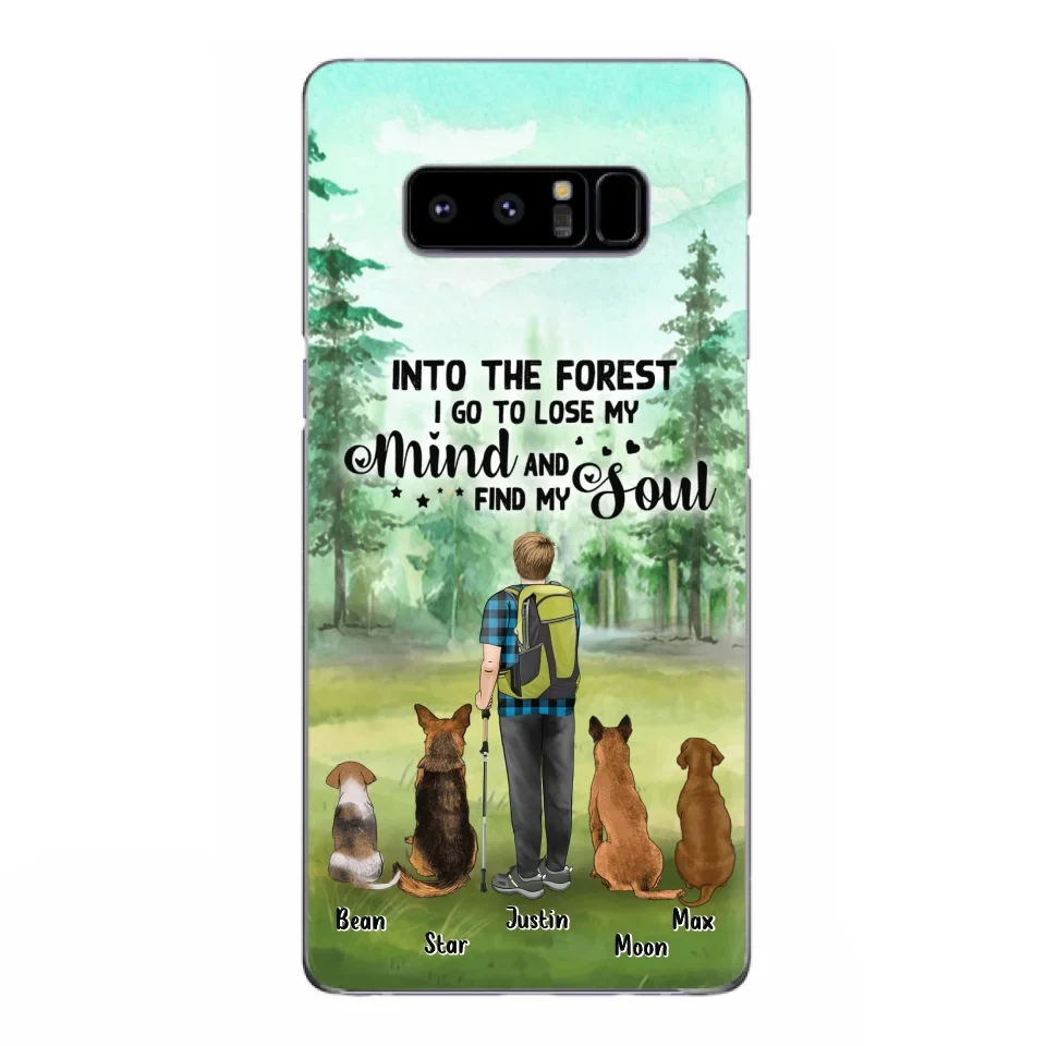 Custom Personalized Solo Trekking Woods  With Pets Phone Case - Upto 4 Pets - Case For iPhone and Samsung - 6CIAJ9