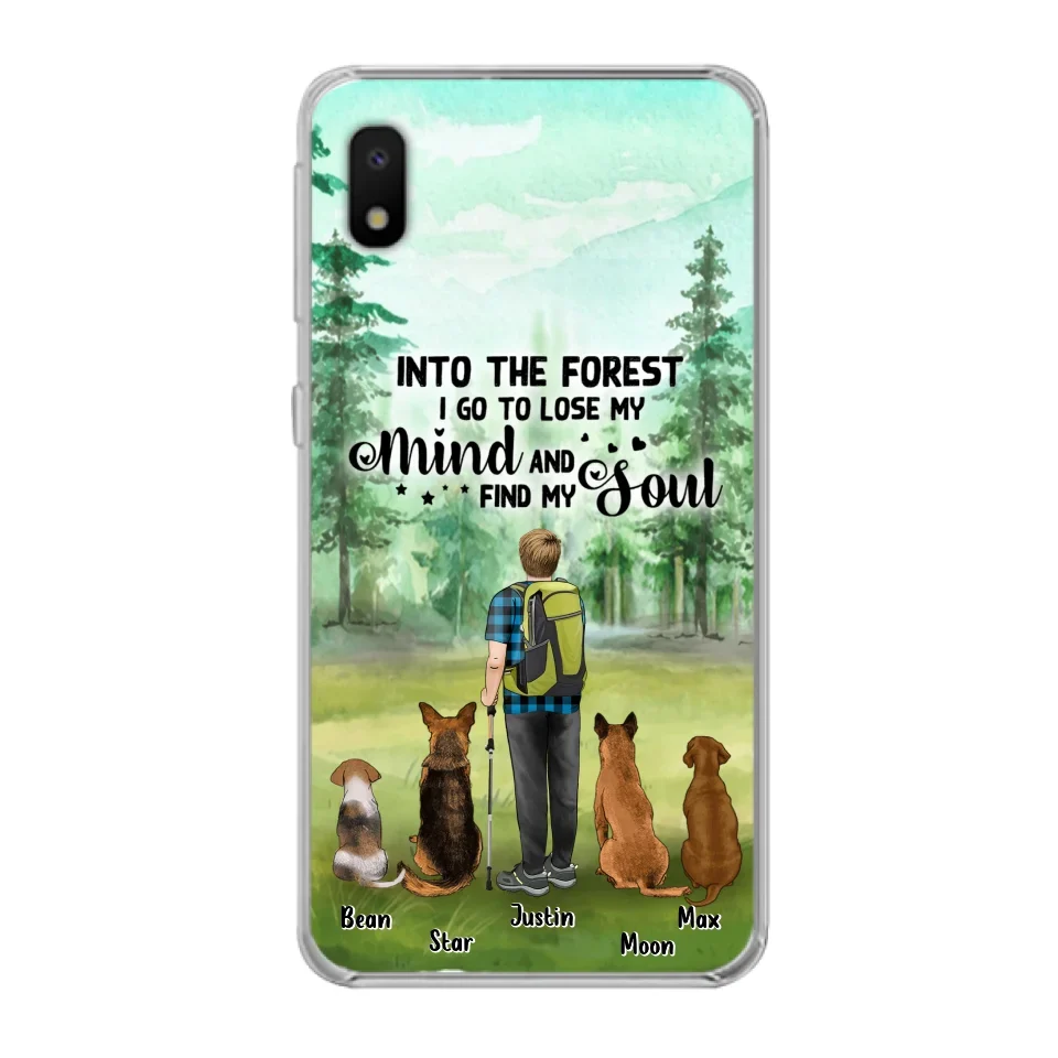 Custom Personalized Solo Trekking Woods  With Pets Phone Case - Upto 4 Pets - Case For iPhone and Samsung - 6CIAJ9