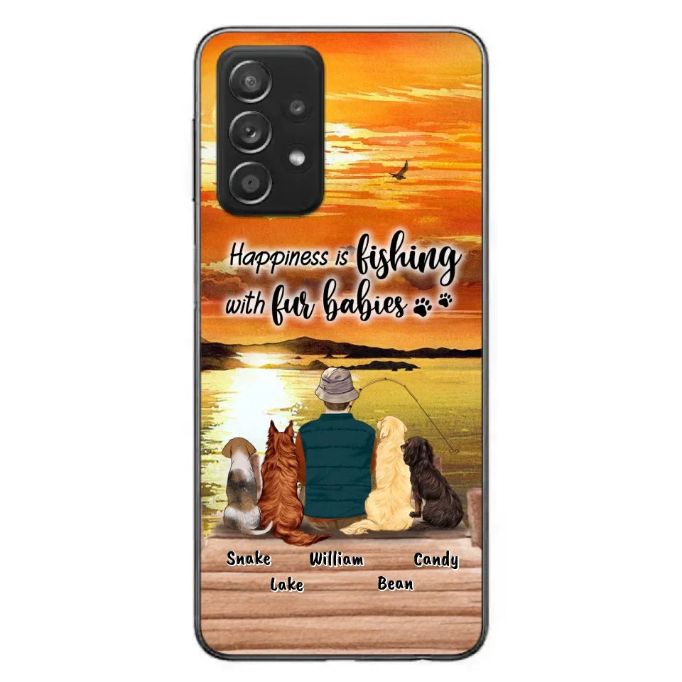 Custom Personalized Fishing Man/Woman Phone Case - Upto 4 Pets - Phone Case For iPhone and Samsung - 4TC88X
